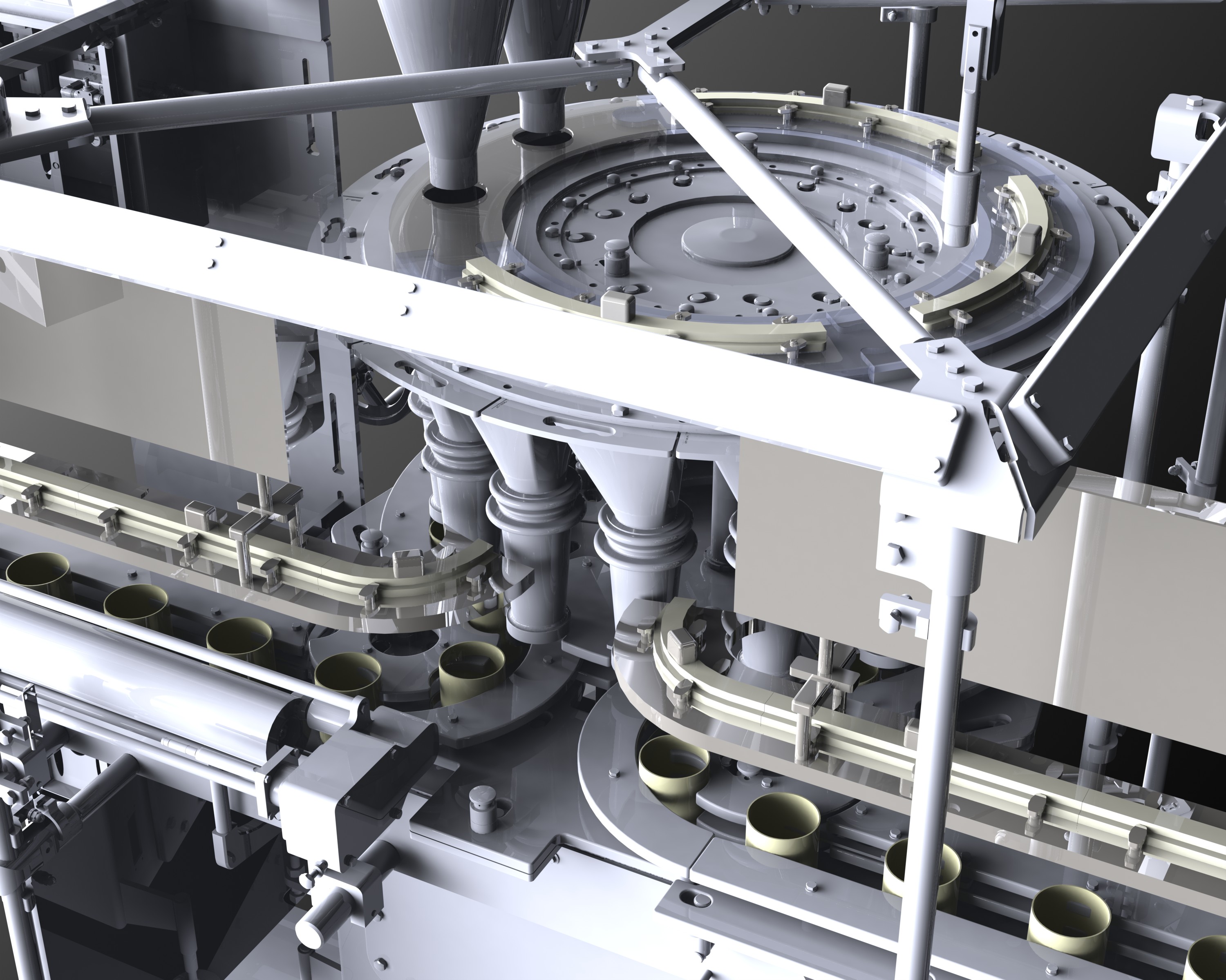 Excel gassing rail installed on a rotary filler-seamer line